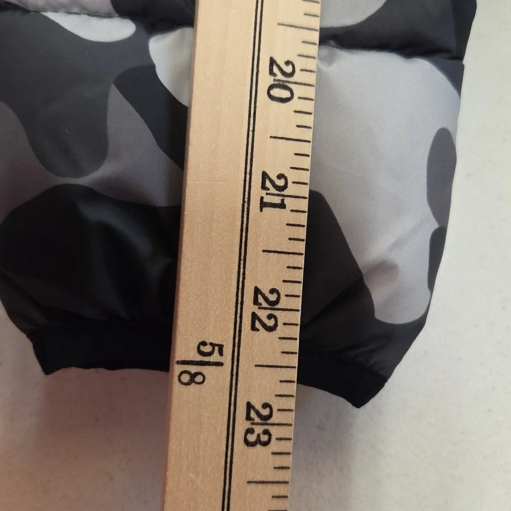 Michael Kors Baby Snowsuit 0-6M Gray Black Camo Hooded Puffer‎ Bunting Warm